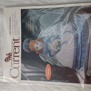 CURRENT NeW VTG Needle Point Holiday Christmas Angel Tree-Topper Kit CODE 7115-7